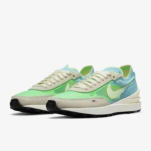 Nike Women Waffle One Aqua/Lime Glow Sneakers Running Shoes Trainers Sz 8.5 NWOB